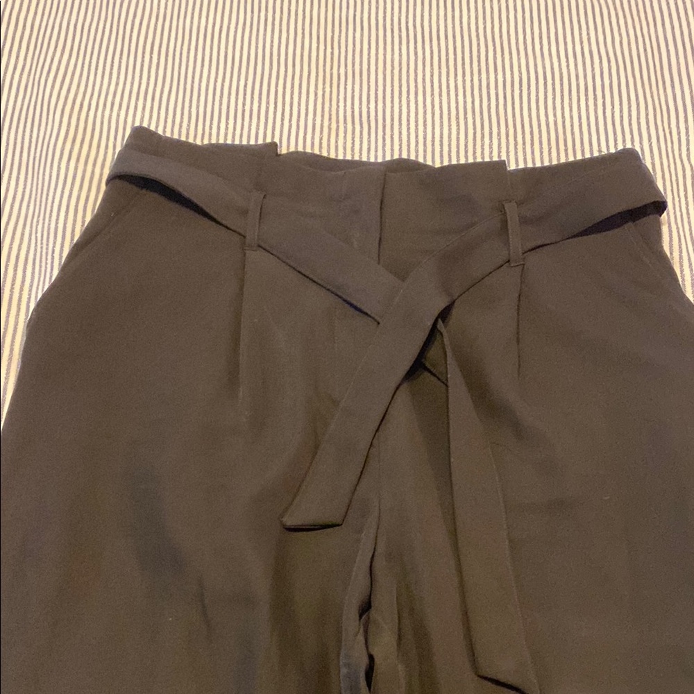 H&M Black Trousers with Tie Waist